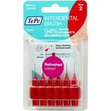 Tepe 6'lı Kırmızı Arayüz Fırçası 0,5 mm Diş Fırçası Kabı ile Etkili Temizlik Sağlar