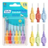 TePe Arayüz Fırçası, Ekstra Yumuşak, Karışık, 0.45-1.1mm/ISO 1-6, 6 adet | Plak Temizleme, Hassas Diş Eti ve Dişler İçin, Dar ile Geniş Aralıklar Arasında Kullanıma Uygun Fırça