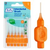 TePe Arayüz Fırçası, Orijinal, Turuncu, 0,45 mm/ISO 1, 6 adet | Diş Temizliği ve Plak Giderme, Diş Aralarında Etkili Temizlik, Dar Aralıklar İçin Fırça