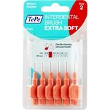 TePe Diş Fırçası Ekstra Soft 6 Parça Kırmızı Renkle Diş Arası Temizliği