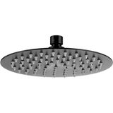 Tepe Duş Başlığı Oval Slim 304 Metal Ø20 cm KTD105 (Mat Siyah) - Çok Renkli