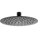 Tepe Duş Başlığı Oval Slim 304 Metal Ø20 cm KTD105 (Mat Siyah)