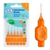 TEPE İnterdental Fırça Orijinal, Diş Temizliği için Yumuşak Diş Fırçası, 6'lı Paket, 0,45 mm, Ekstra Küçük/Küçük Boşluklar, Turuncu, Boyut 1