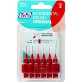 Tepe Kırmızı Arayüz Fırçası 0,5 Mm Orta Sertlikte 6'lı Paket Hassas Diş Etleri İçin Uygun - 11-Kırmızı