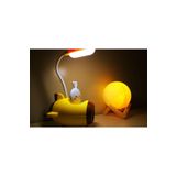 Tepe Lambalı Kalem Traşlı Sarı Uçak masa lambası ile 3 D LED Küre sarı Gece Lambası
