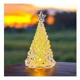 Tepe Yıldızlı Mini Işıklı Çam Ağacı Yılbaşı Ağacı Warm Light Noel Tree Kristal Görünümlü Çam Ağacı