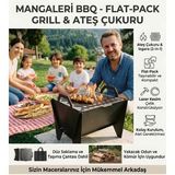 tepedentirnaga Mangaleri Katlanır Fermuarlı Çantalı Pratik 2mm Mangal 4kg