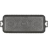 Tepsi Döküm Tepsi Kahve Çay Içecek Servis Dikdörtgen Tepsi 2 Kişilik 33X14CM