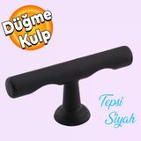 Tepsi Düğme Dolap Mobilya Mutfak Dolabı Çekmece Dolap Kapak Kulpu Kulpları Kulbu Metal Kulp Siyah