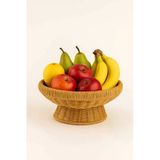 Tepsi Pınterest Örgü Rattan Ayaklı Sepet Meyve-Sebze-Sunum 25X25x12 Cm