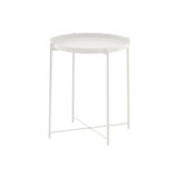 Tepsili Sehpa, Yuvarlak Beyaz Renk Ikea Çıkarılabilir Tepsi - Modern Sehpa 45x53 Cm