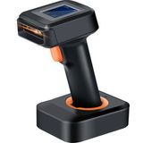 Tera HW0006 Ekranlı Kablosuz 1d 2d Qr Barkod Okuyucu | Şarjlı Standlı ve 3'ü 1 Arada (Bluetooth, 2.4G, USB) Bağlantılı - Turuncu - Siyah