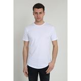 Terapi Men 21K-3400741-01 Beyaz Kısa Kollu Oval Kesim Basic Erkek T-shirt