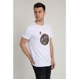 Terapi Men 21Y-3400744-01 Beyaz Bisiklet Yaka Baskılı Erkek T-shirt