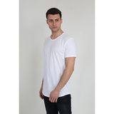 Terapi Men 21Y-3400747-01 Beyaz Bisiklet Yaka Nokta Desenli Erkek T-shirt