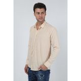 Terapi Men 21Y-4300599 Lila Kalın Dik Çizgili Uzun Kollu Slim Fit Erkek Gömlek