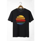 Terapi Men 22Y-3400762-1 Güneş Baskılı Bisiklet Yaka Oversize Erkek T-shirt