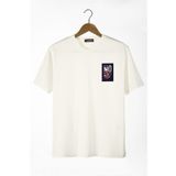 Terapi Men 22Y-3400762-56 Önü No Regret Baskılı Bisiklet Yaka Oversize T-Shirt