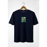 Terapi Men 22Y-3400762-64 Bisiklet Yaka Önü Smiley Baskılı Oversize Lacivert Erkek T-shirt