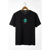 Terapi Men 22Y-3400762-65 Siyah Bisiklet Yaka Önü Dünya Baskılı Oversize Erkek T-Shirt