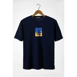 Terapi Men 22Y-3400762-66 Bisiklet Yaka Önü Ducks Baskılı Oversize Lacivert Erkek T-Shirt
