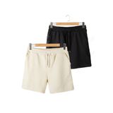 Terapi Men 2'li Erkek Siyah - Ekru Basic Regular Fit Şort & Bermuda