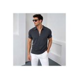Terapi Men ERKEK ANTRASİT YARIM FERMUARLI POLO YAKA T-SHİRT