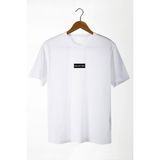 Terapi Men Erkek Beyaz Terapi Men Baskılı Bisiklet Yaka Oversize T-Shirt 22Y-3400762-5 - XL