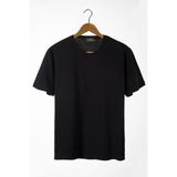Terapi Men Erkek Bisiklet Yaka Oversize Rahat Kalıp Basic T-Shirt 22Y-3400761-1 Siyah