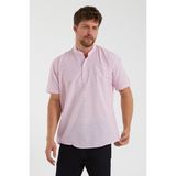 Terapi Men Erkek Hakim Yaka Yarım Patlı Ekoseli Kısa Kollu Slim Fit Gömlek Sg-K 21Y-4300602-1 - Pembe