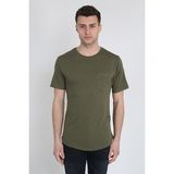Terapi Men Erkek Kısa Kollu Oval Kesim Cepli T-Shirt 20Y-3400728-01 Haki