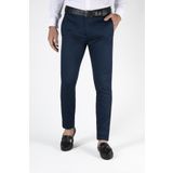 Terapi Men Erkek Lacivert Slim Fit Italyan Kesim Keten Pantolon