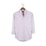 Terapi Men Erkek Lila Kalın Dik Çizgili Uzun Kollu Slim Fit Gömlek