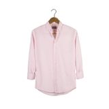 Terapi Men Erkek Pembe İnce Dik Çizgili Uzun Kollu Slim Fit Gömlek