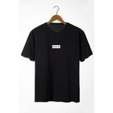 Terapi Men Erkek Siyah Terapi Men Baskılı Bisiklet Yaka Oversize T-Shirt 22Y-3400762-5