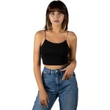Terapi Men Kadın Siyah İp Askılı Crop Top Büstiyer Bluz Atlet 23K-TRP-CRP01