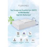 Terapise % 100 Bambu Ağırlıklı Yorgan / Battaniye, 7 Kg Tek Kişilik, 300 TC, Beyaz, 155x215 cm - 0315 Gri - 155 x 215 cm