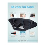 Terapise 3d Pro Uyku Göz Bandı Gözlüğü / Işığı %100 Engeller / Göze Baskı Yapmaz