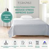 Terapise Ağırlıklı Battaniye / Yorgan Tek Kişilik 6 kg 100% Pamuk Saten - 155 x 215 cm - 010 - Beyaz