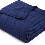 Terapise Ağırlıklı Battaniye/Yorgan Tek Kişilik 6 kg Mavi, Dışı 100% Pamuk, İçi Elyaf & Cam Kürecik Dolgulu, Makinede Yıkanabilir, Terletmez, Yaz Kış Kullanılabilir, Yerli Üretim