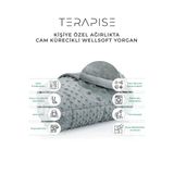 Terapise Süper Yumuşak Wellsoft Ağırlıklı Yorgan / Battaniye, 8 kg, Gri, Çift Taraflı, Çift Kişilik