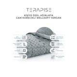 Terapise Süper Yumuşak Wellsoft Ağırlıklı Yorgan/Battaniye, 5 kg, Gri, Çift Taraflı, Tek Kişilik, 60kg altı