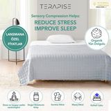 Terapise Yün Dolgulu Ağırlıklı Battaniye / Yorgan 3 kg Çocuklar Için Dış Kumaş: %100 Pamuk - 010 - Beyaz - 100 x 150 cm
