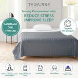 Terapise Yün Dolgulu Ağırlıklı Battaniye / Yorgan 3 kg Çocuklar Için Dış Kumaş: %100 Pamuk - 0315 Gri - 100 x 150 cm
