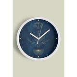Terazi Burcu - Burçlar Modern Duvar Saati - 30cm - Önü Camlı Beyaz Kasa - Sessiz Mekanizma, JH0921S30BKP