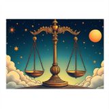 Terazi Burcu Ve Adalet Dekoratif Mdf Tablo 35cm X50cm