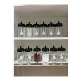 Tercih Home 12 Adet Kapağı Kendinden Kaşıklı Pratik Baharatlık Seti 314 ml Cam Baharat Takımı