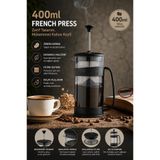 Tercih Home French Press - Barista Dayanıklı Malzeme Filtre Kahve ve Bitki Çayı Demliği 400 ML Kamp Bardağı Keyif Bardağı