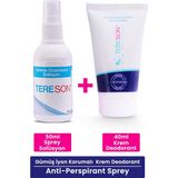 Tereson Gümüş İyonlu Terleme Önleyici Sprey 50 ml ve Krem Deodorant 40 ml Unisex Kullanıma Uygun