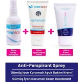 Tereson Terleme Önleyici Sprey 50 ml +gümüş Iyon Korumalı Krem Deodorant + Koku Karşıtı Ayak Bakım